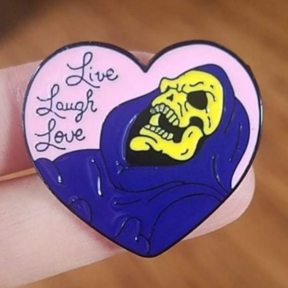 *2 for $13* Live Laugh Love Skeletor He-Man Pin - Picture 3 of 3